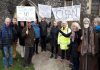 Air quality campaigners outside the Guildhall