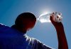 Hot person drinking water