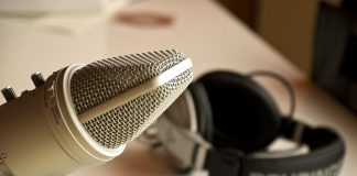 Microphone and headphones