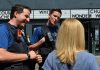 Rosie Duffield MP talks with police